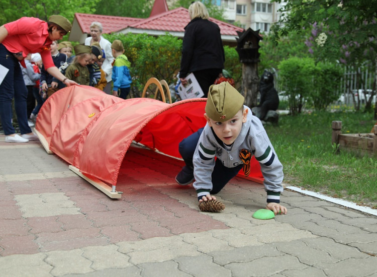 В детском саду «Рождественский» прошла военно-патриотическая игра «Зарница»